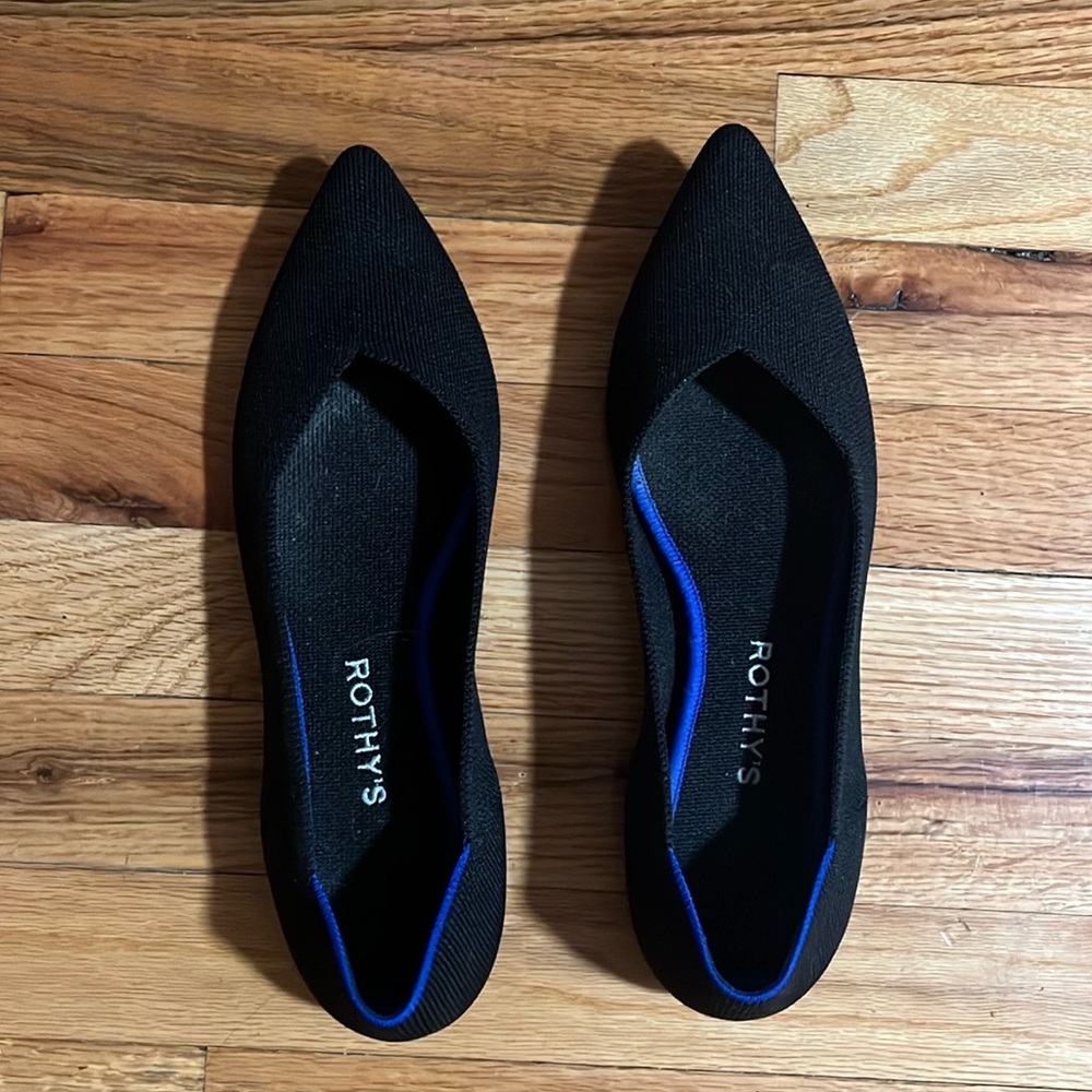 Rothy's The Point Flats Black 10.5